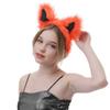 Nepbonten Vossen Wolvenoren Haarband Furry Handgemaakt Dierenoren Haarband Hoofddeksel Halloween Kostuum Cosplay Accessoires