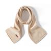 Unisex 35% Cashmere Knit Scarf - Solid Color Neck Warmer