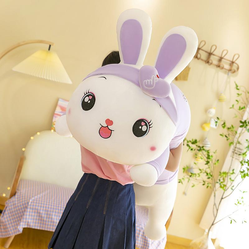 Cute Heart-brow Rabbit Pillow Plush Toy Girl Long Strips and Legs Sleeping Doll Doll Doll Gift