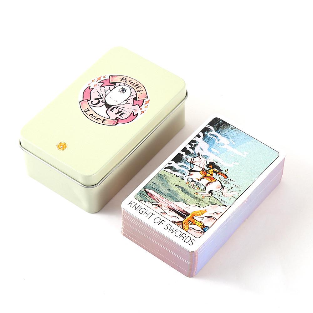 Third Eye Tarot Decks Metal Box With Colorful Edges For Tarot Card Reading And Divination