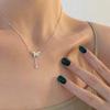 Korean Simple and Exquisite Flash Diamond Butterfly Necklace Personalized Neck Chain Full of Diamonds Zircon Collarbone Chain Tide