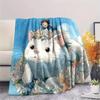 Cats  Print Flannel Blanket, High quality Comfortable for All Seasons, Home Decor, Warmth and Comfort