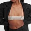 Nouveauté 2023 Chaîne de Soutien-gorge Sexy pour Femme à Strass Bandeau Maille Argentée Poitrine Bijoux en Cristal Haut