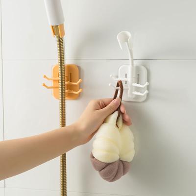 Duschkopfhalter 360° Verstellbar Stark Selbstklebend Duschkopfhalterung Wandmontage Mit 4 Haken Ständer Badezimmer Universal