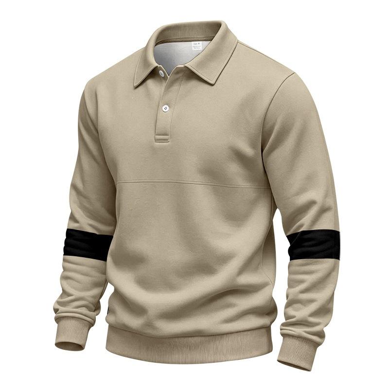 Men S Loose Casual Turn Down Collar Button Polo Shirt For Commute