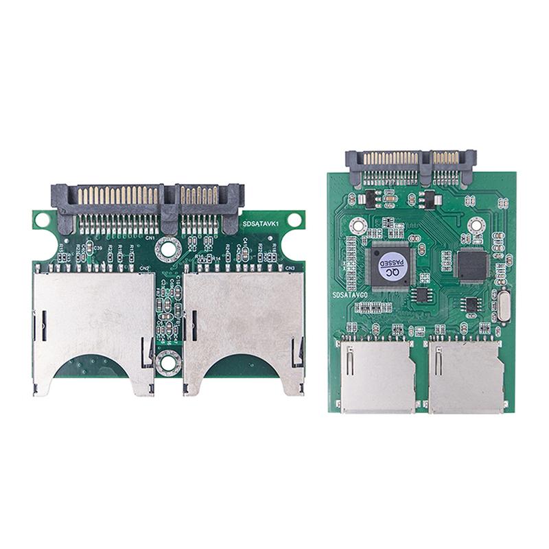 Dual Sd To Sata Hard Disk Adapter Card Industrial-Grade Sd To Serial Port Hard Disk Board Support Raid 0 High-Speed Stable