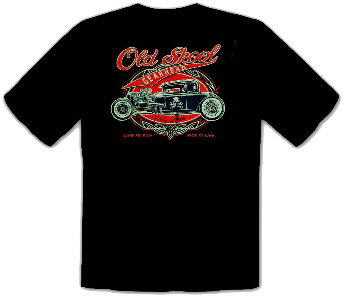 26 Hot Rod Rockabilly 50s Old School Vintage Car Custom Garage Black T-Shirt -436- Unisex T-Shirt XL