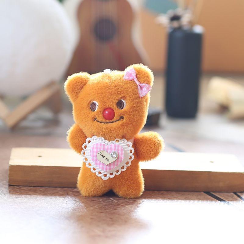 Bear Plush Butterfly Toy Cartoon Doll Keychain Backpack Pendant Holiday Gift