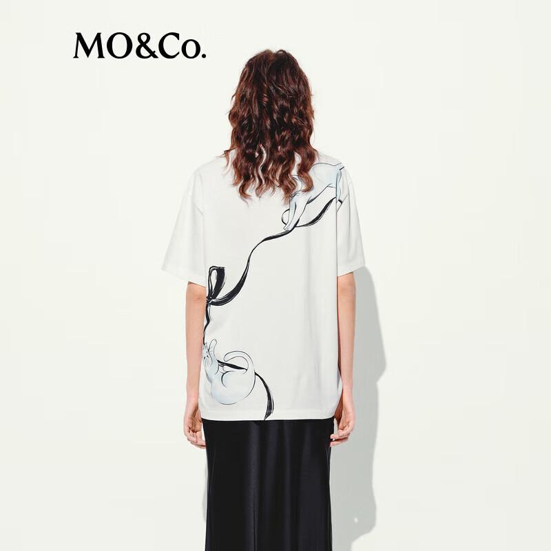 MO&Co. Cat Print Cooling Short Sleeve T-Shirt