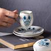Service à café - karaca - iznik - porcelaine - 6 pièces - compatible lave-vaisselle