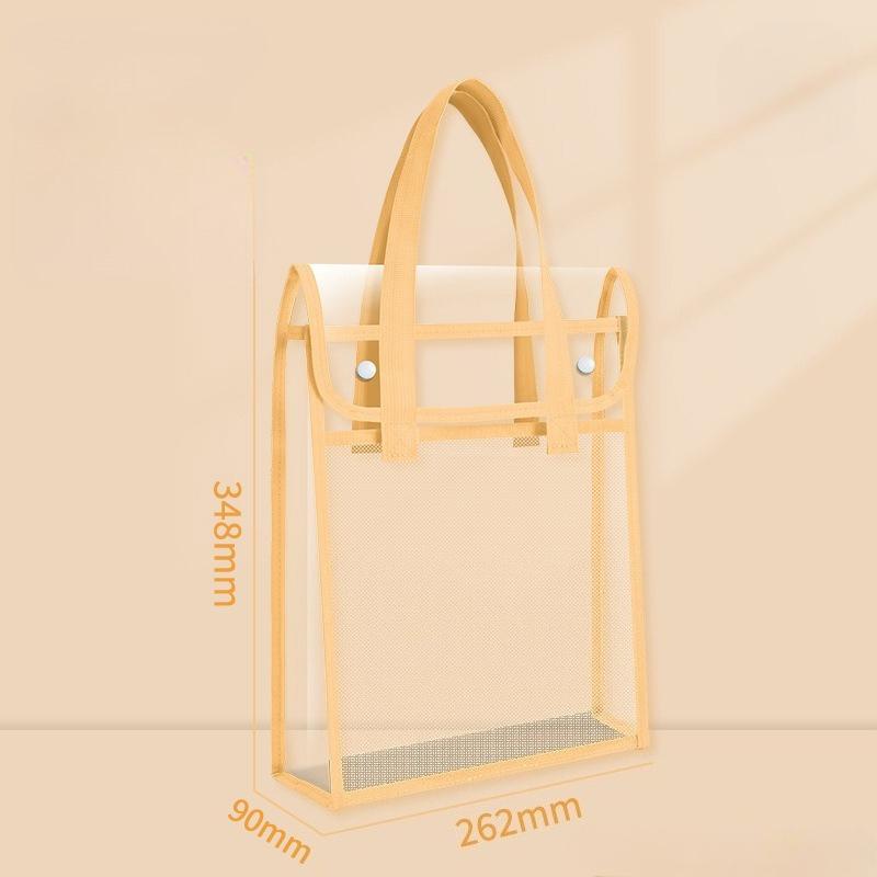 Thickened Tote Bag Document Bag A4 Transparent Waterproof and Durable Student Exam Tutoring Test Paper Homework Book Storage Bag