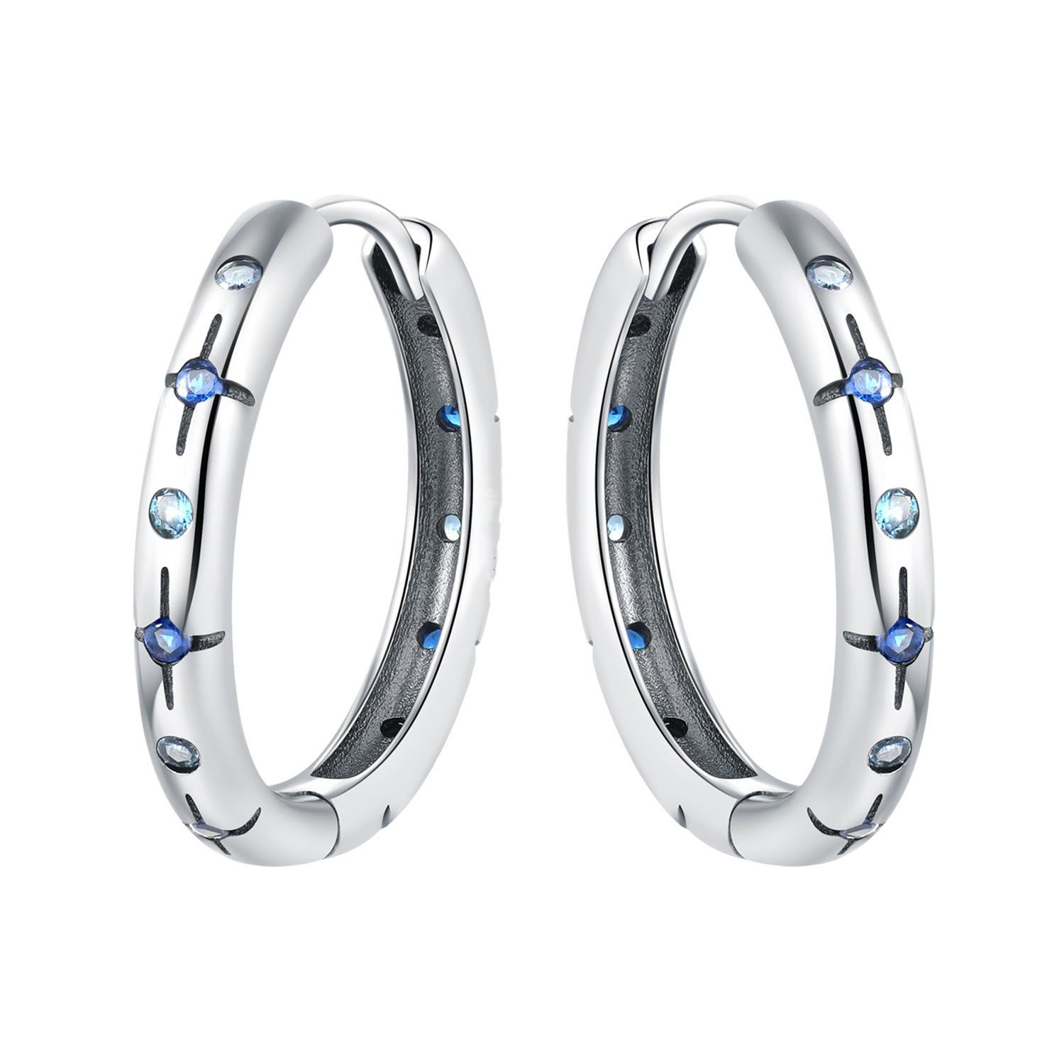 Elegant Star Moon Sun Hoop Earrings Fashionable Celestial Circle Earrings For Women Chic Jewelry Accessory
