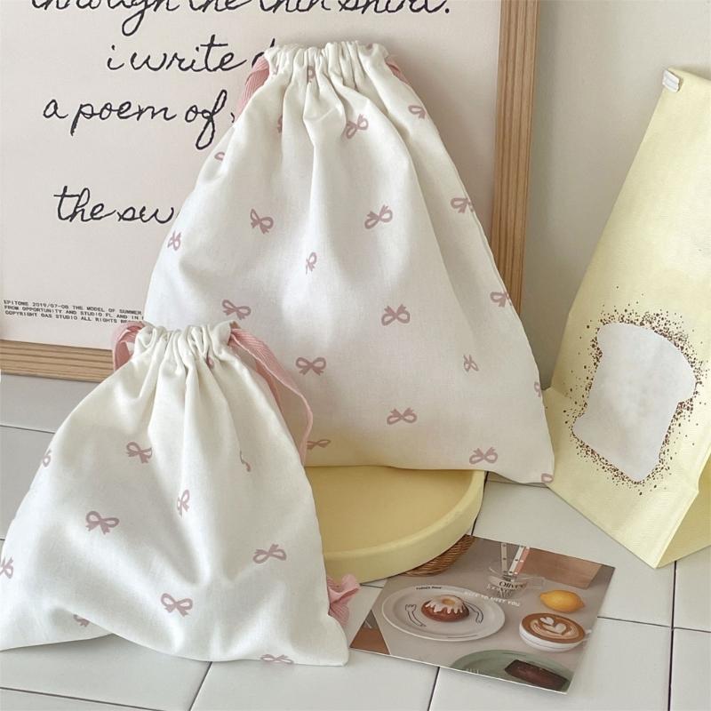 Multifunctional Drawstring Bag Cosmetic Bag Bows Makeup Bag Portable Storage Pouch Gift Pouch Small Storage Bag