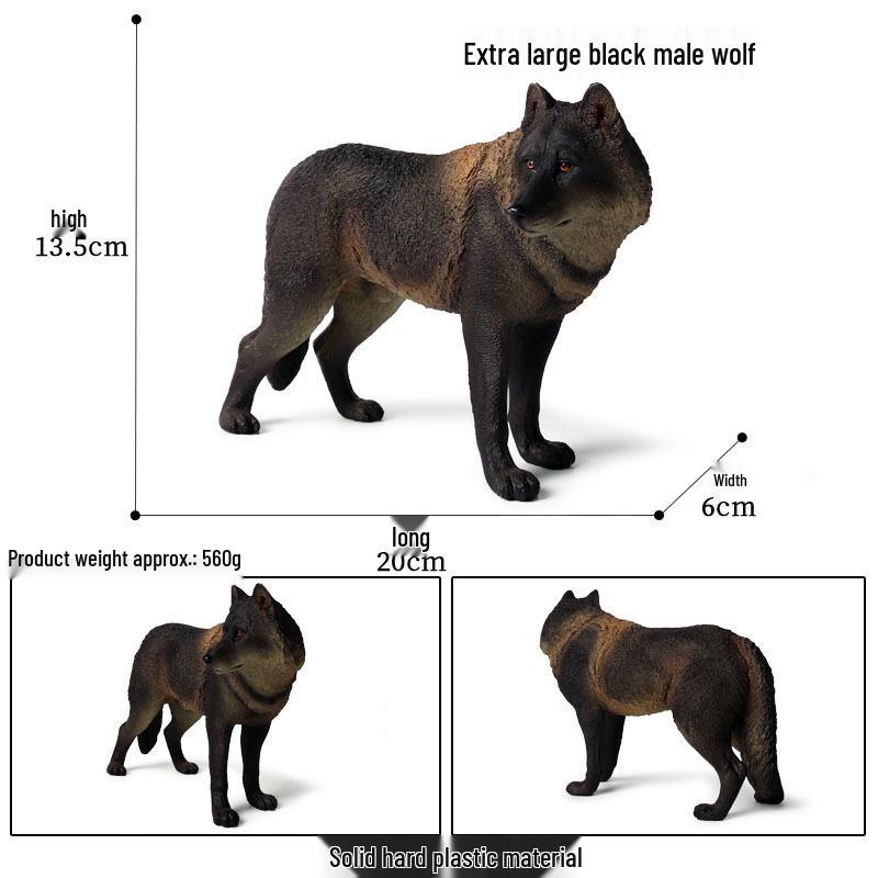 Cross-border Wild Animal Model: Prairie, Brown, Snow, Predator Wolves & Cub Educational Display Toy