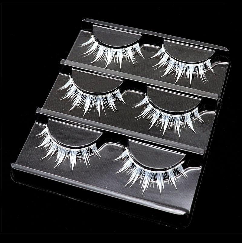 M331 White Comic Anime Character False Eyelashes for Stage and Cosplay