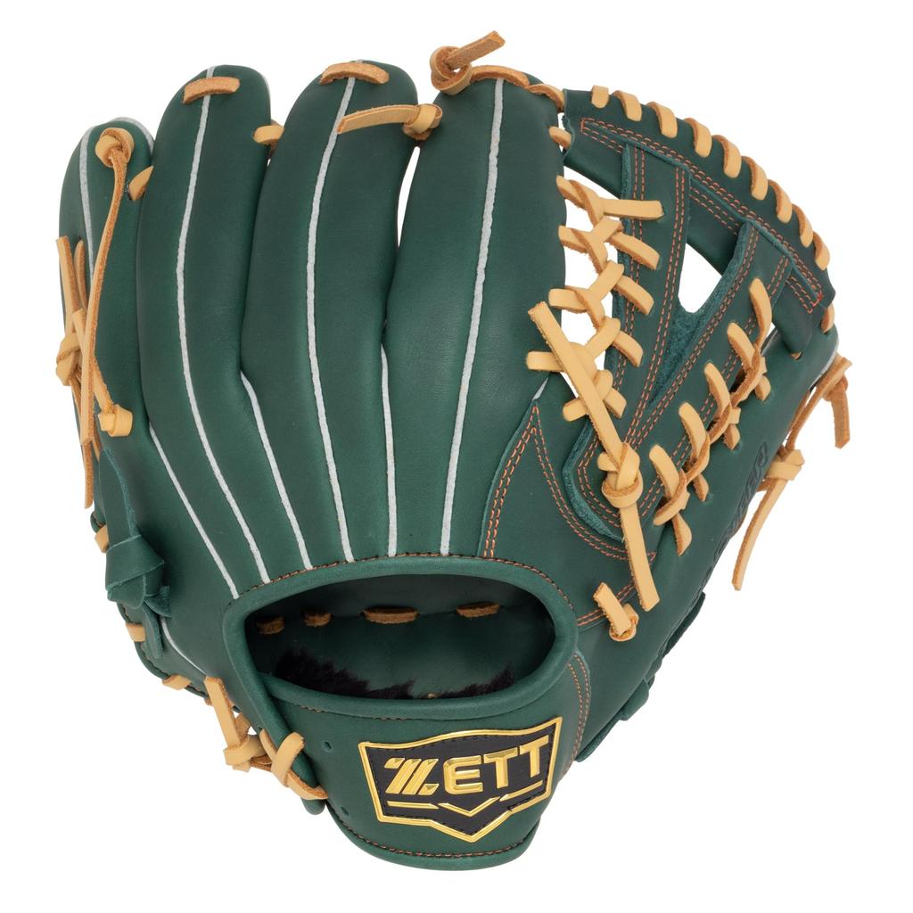 ZETT Baseball Soft Baseball Limited and ZETT Baseball Swallow Sports D Green x Pastel Glove, Glove, All-Around, Edition, Boys' Juniors', BJG742650,