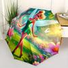 Disney Tinker Bell Manual Opening and Closing Umbrella - 8-Rib Reinforced Folding Design, Lightweight and Portable, Suitable for Daily Busin