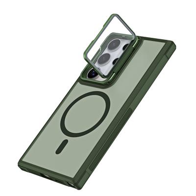 Nežloutnoucí pouzdro na stojan pro Magsafe Mag Safe Samsung Galaxy S24 Ultra S23 Fe Plus S24Ultra Iphone 15 Pro Max 14 Pevný kryt telefonu Příslušenství