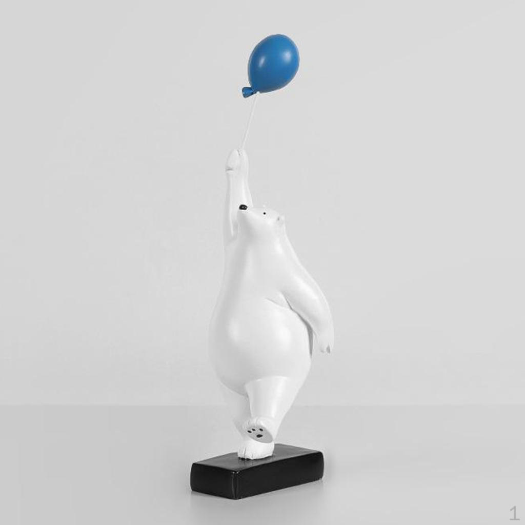 Figura Adorno Escultura Regalo Con Globo de Resina