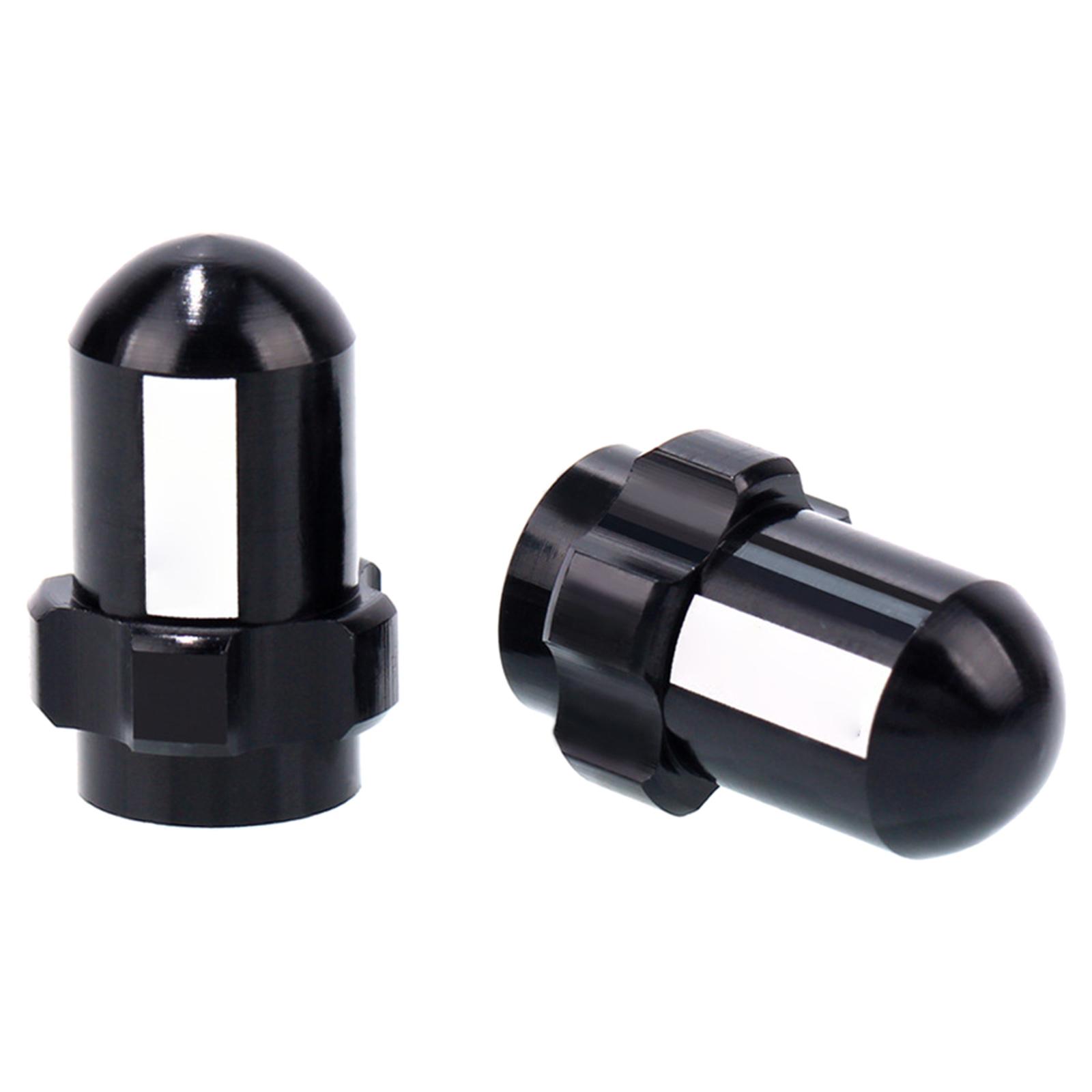 

2 шт. Колпачки для велосипедных шин из алюминиевого сплава, колпачки для ниппелей велосипедных шин, сменные колпачки для ниппелей велосипедных шин, пылезащитные колпачки для ниппелей чёрный