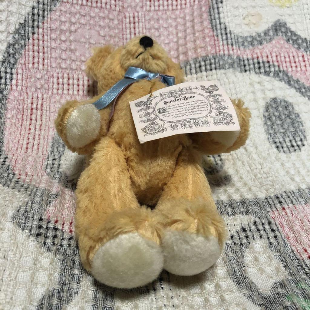 [USED] SHINADA Atelier Toyoko Teddy Bear with Paper Tag, Pre-owned