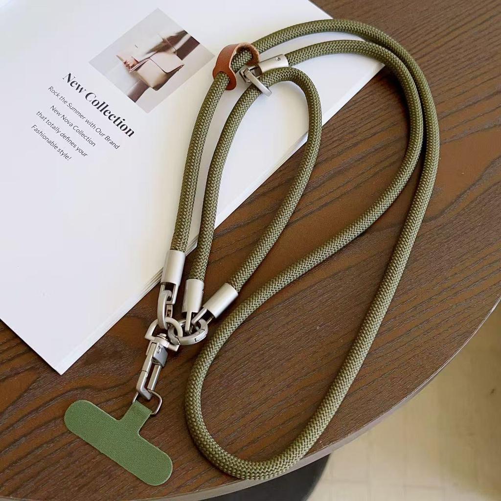 Dual-Function Anti-Lost Crossbody Phone Lanyard with Detachable Wrist Strap and Metal Buckle