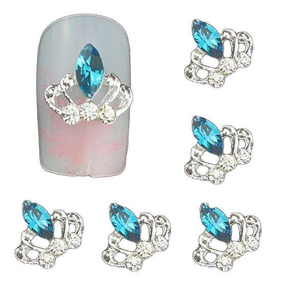10 st 3D-krona Strass Nageldekoration Berlocker Nitar Manikyrverktyg