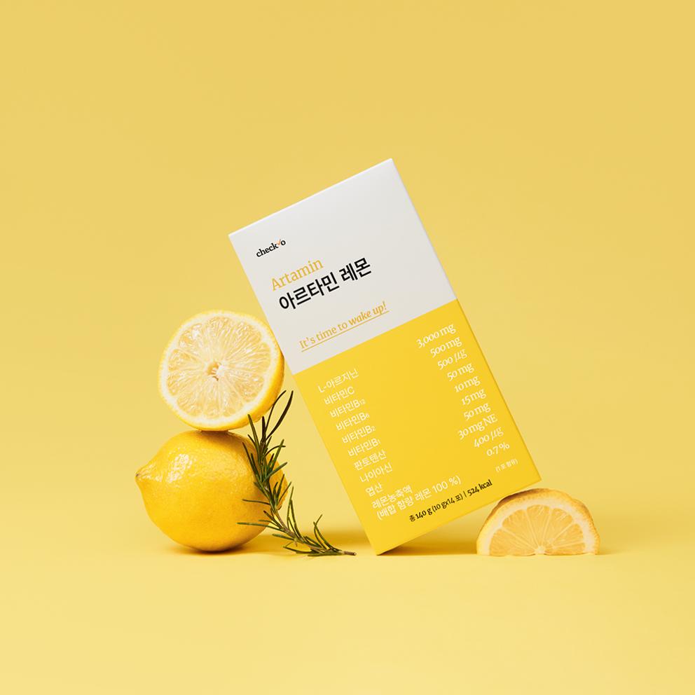 Check O Artamin Lemon Arginine High Content Vitality Vitamin, Lemon Flavor
