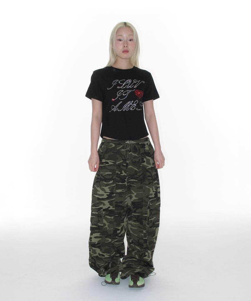 AMES-WORLDWIDE Over Fit Cargo Pants Camo