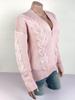 2023 Fall/Winter Cable Knit Cardigan: Chunky European & American Style Solid Sweater for Women