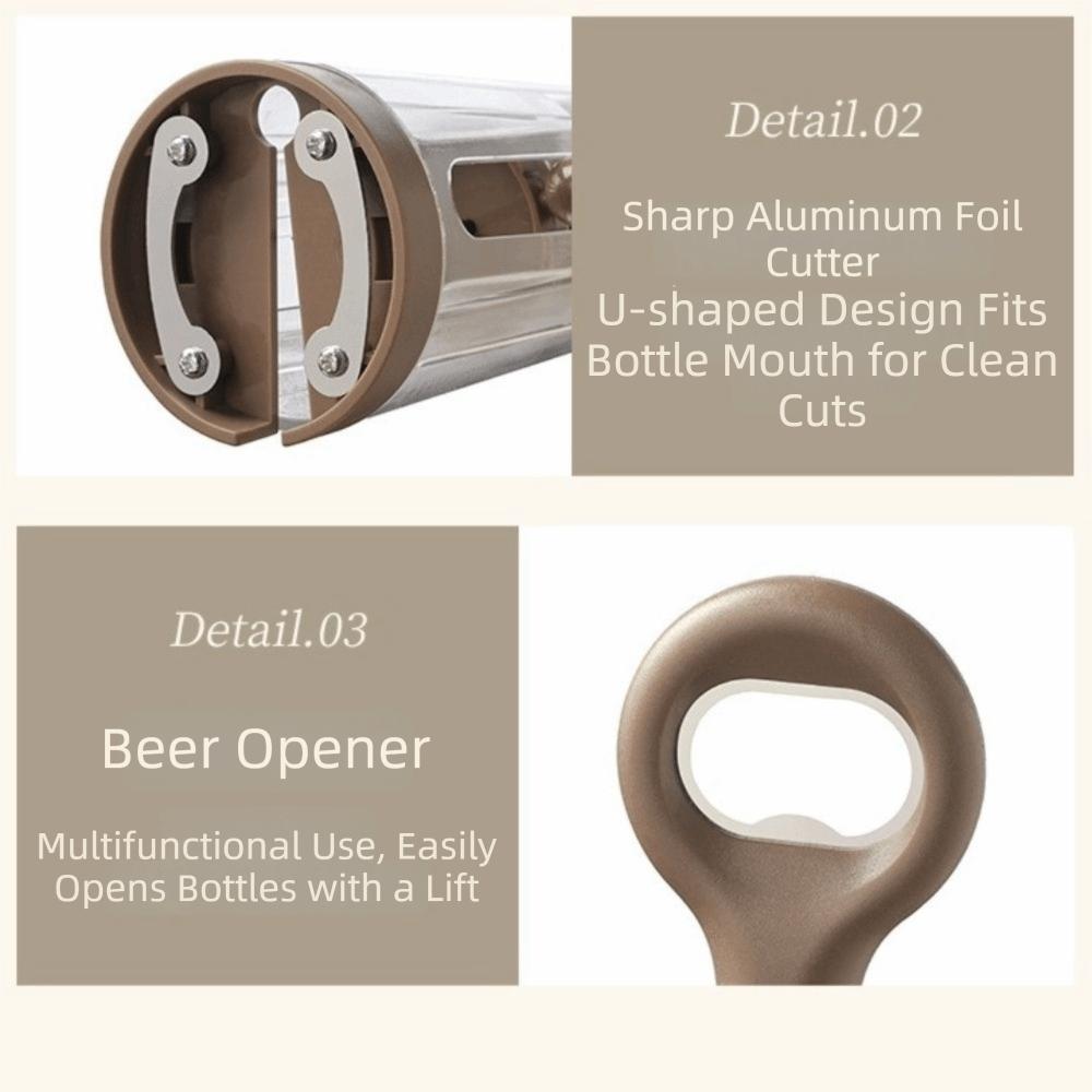 with Foil Cutter Beer Opener Efficient Cork Remover Creative Wine Bottle Opener  Kitchen