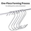 Stainless Steel S Hooks Heavy Duty Multi-Purpose S Shaped Hooks for Kitchen Utensils, Closet Clothes Bathroom Towels Workshop Tools, 3 Sizes Available