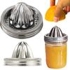 Stainless Steel Citrus Reamer Manual Citrus Juicer Citrus Lemon Juice Squeezer for Mason Jars