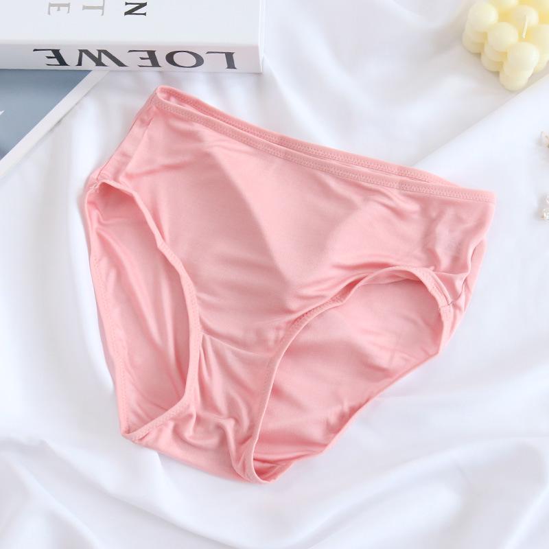 

Женские бесшовные шелковые трусики большого размера Tang Sang Silk - Дышащие, со средней посадкой, с эффектом подтяжки бедер, однотонные M