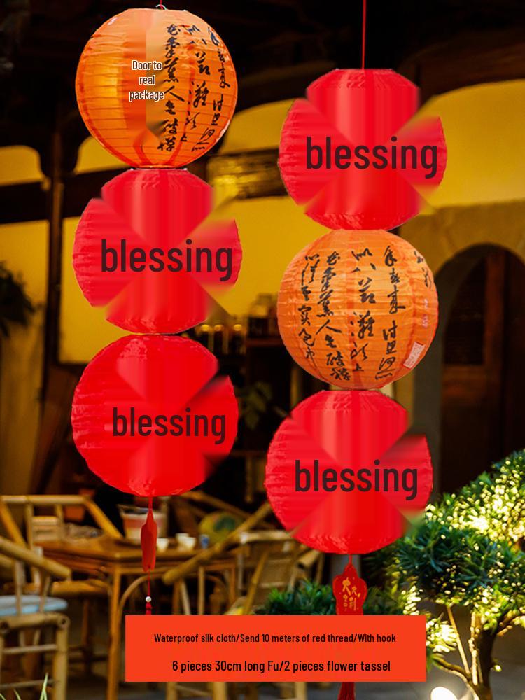 Waterproof Silk Lantern for Outdoor Mid-Autumn Festival Decor