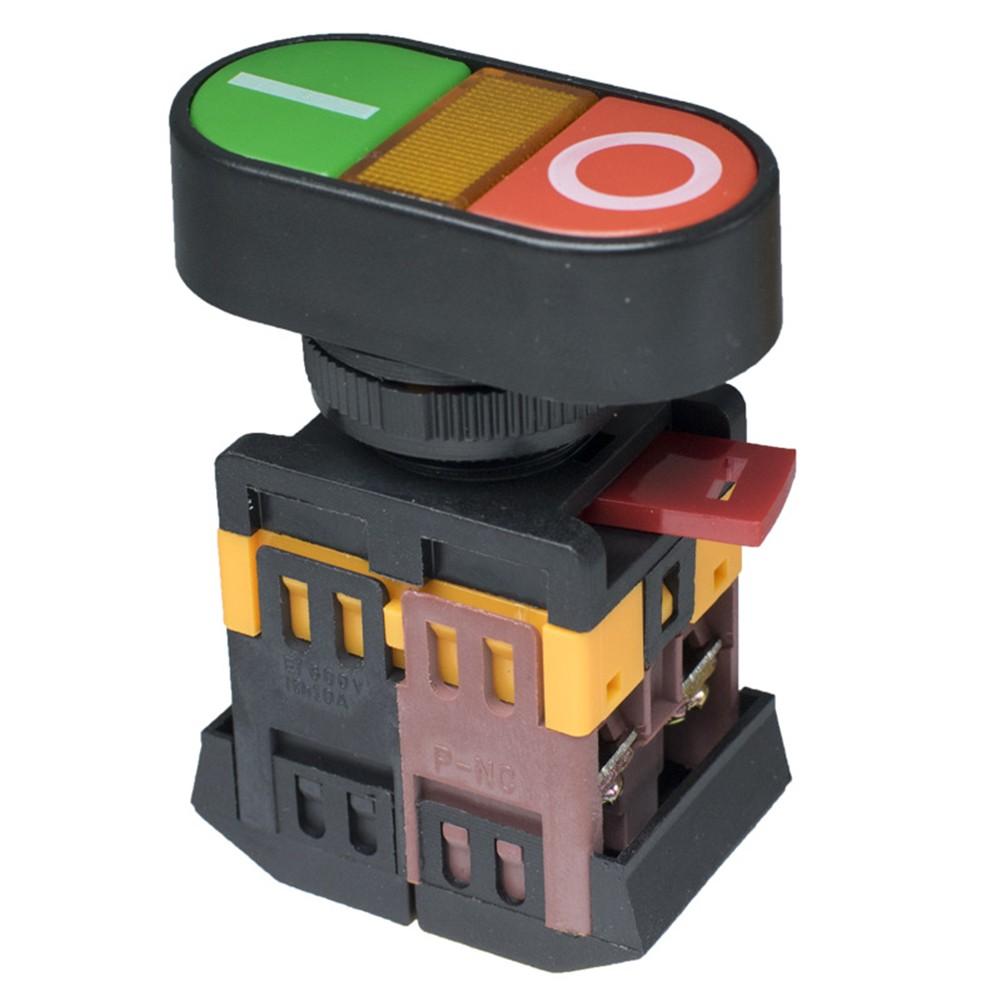 Compact Design Pushbutton Switch Dual Button Switch ABS Plastic