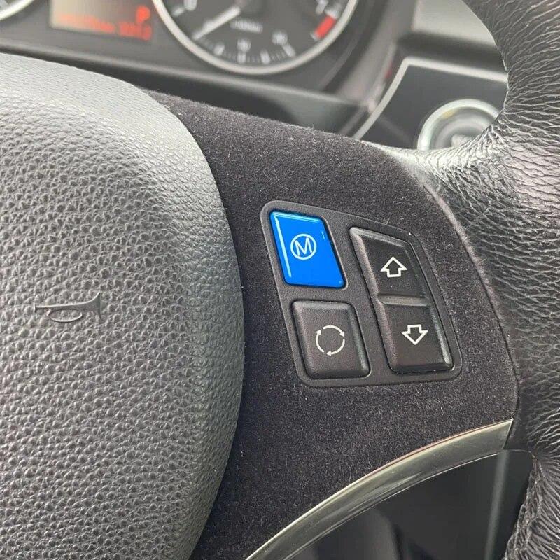Car Steering Wheel M Letter Button for BMW 3 Series M3 E90 E92 E93 2007-2013 Auto Accessories Switch Peplacement Cover