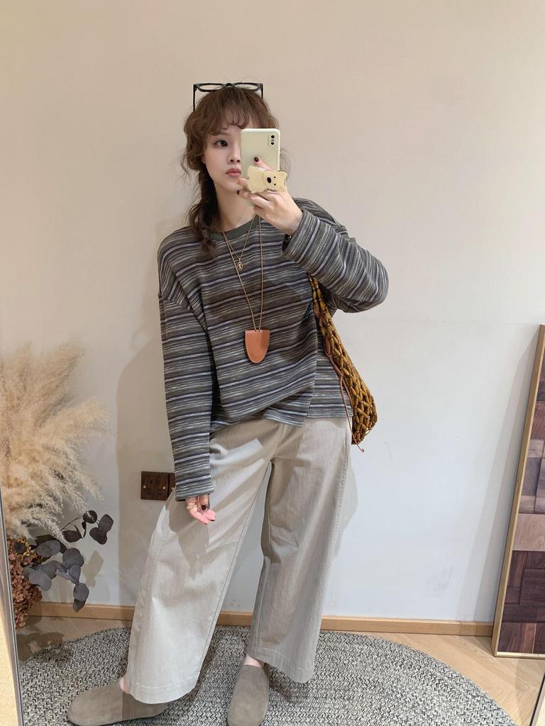 2026 Spring/Summer Women's High Waist Japanese Cropped Straight-Leg Balloon Pants