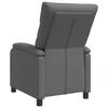 Recliner Chair Gray Faux Leather