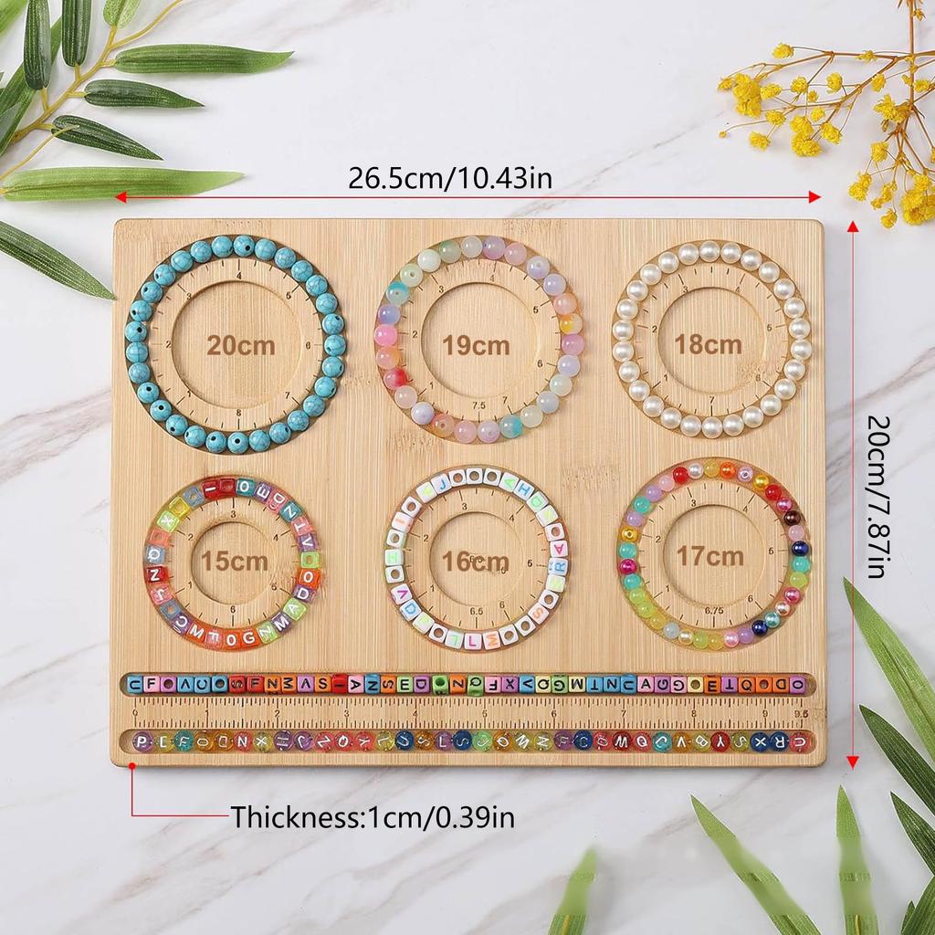 Practical Combo Beading Mat Bead Board for Jewelry Making Wood Beading Board for Bracelet and Necklace Beading Mats Tray