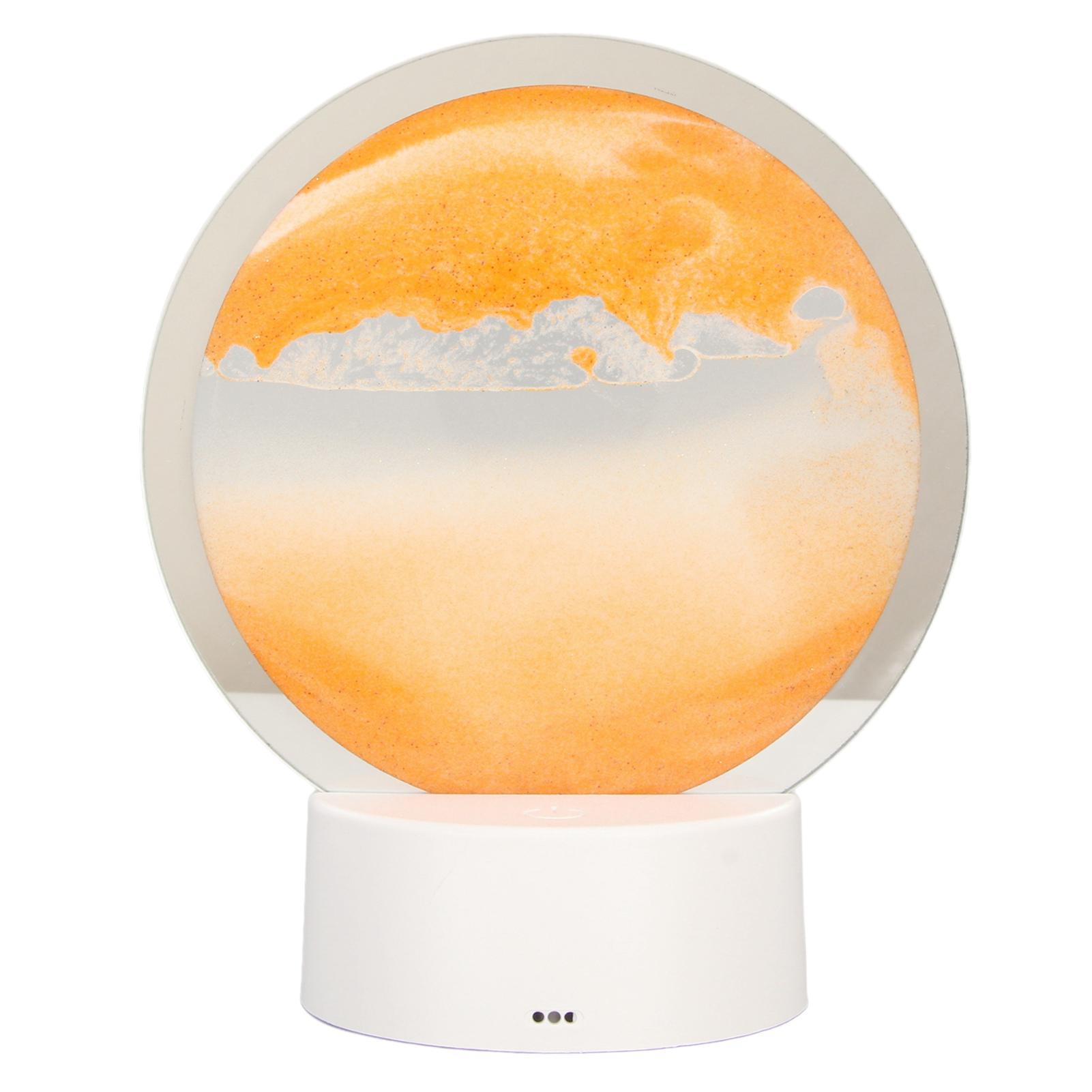 

Движущийся песок Арт Круглая рамка 3D Прозрачное стекло Питание от батареи USB Питание Огни Динамическая песочная картина жёлтый