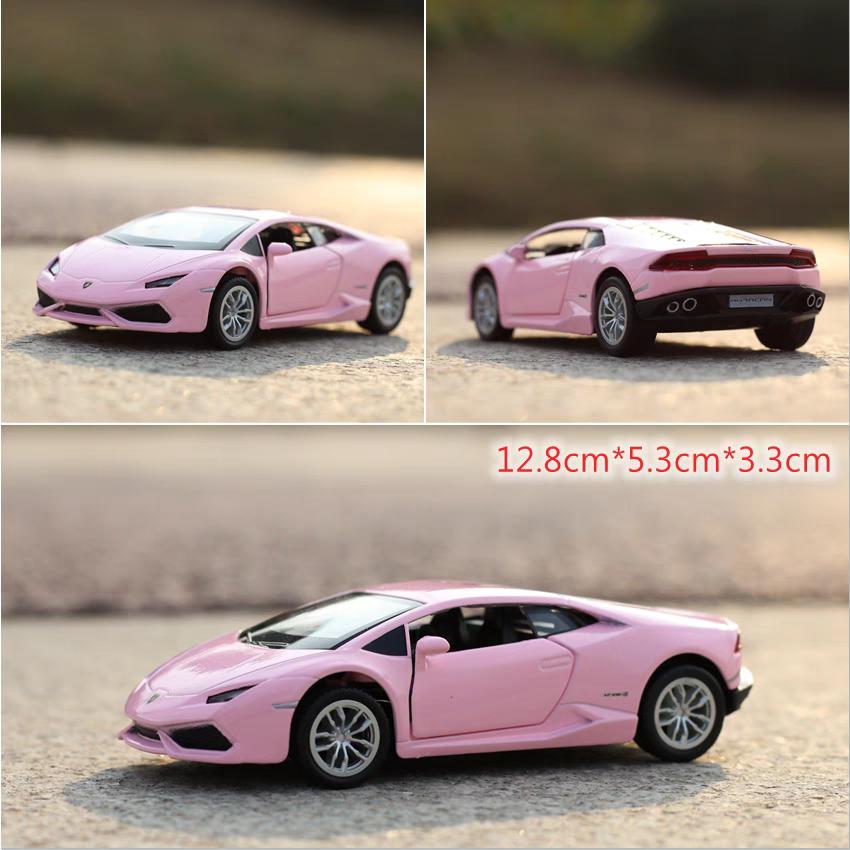 Dárky pro dívky Růžová série Volkswagen Beetle Bentley McLaren Lamborghini Maserati Benz AMG Nissan GTR Odlitky a Hračková vozidla 1:Model slitiny 36