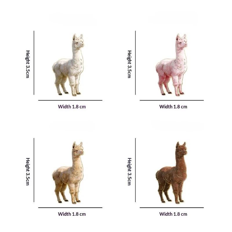 1Pcs Cute 4 Color Cartoon Alpaca Metal Pins For Clothes Bags Backpack Lapel Badge Gifts For Friends