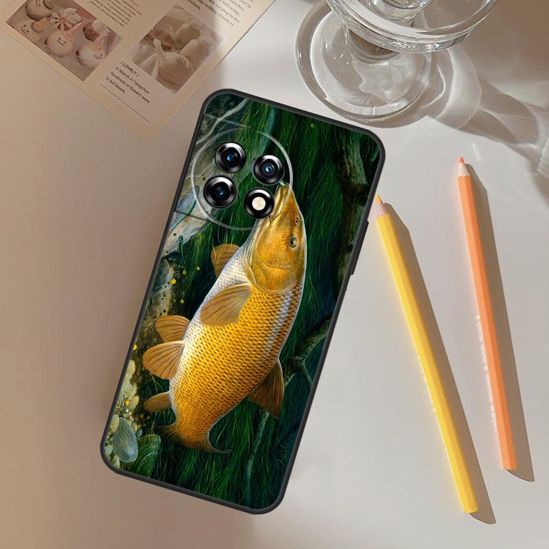 Carp Fishing Funda For OnePlus 13 13R 12 R 11 9 10 Pro 8T 9RT 10T OnePlus Nord 4 CE 2 3 Lite N20 N30 Case
