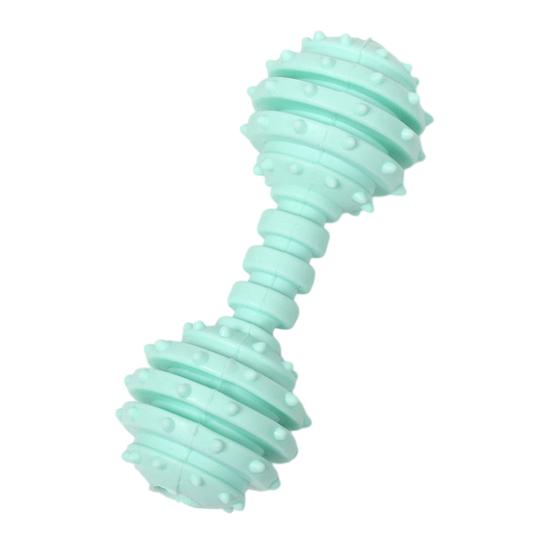 Dog Chew Toy Spiky Barbell Dog Toy with Built-in Bell to Relieve Boredom Interactive Teeth Cleaning Toy for Aggressive Chewers