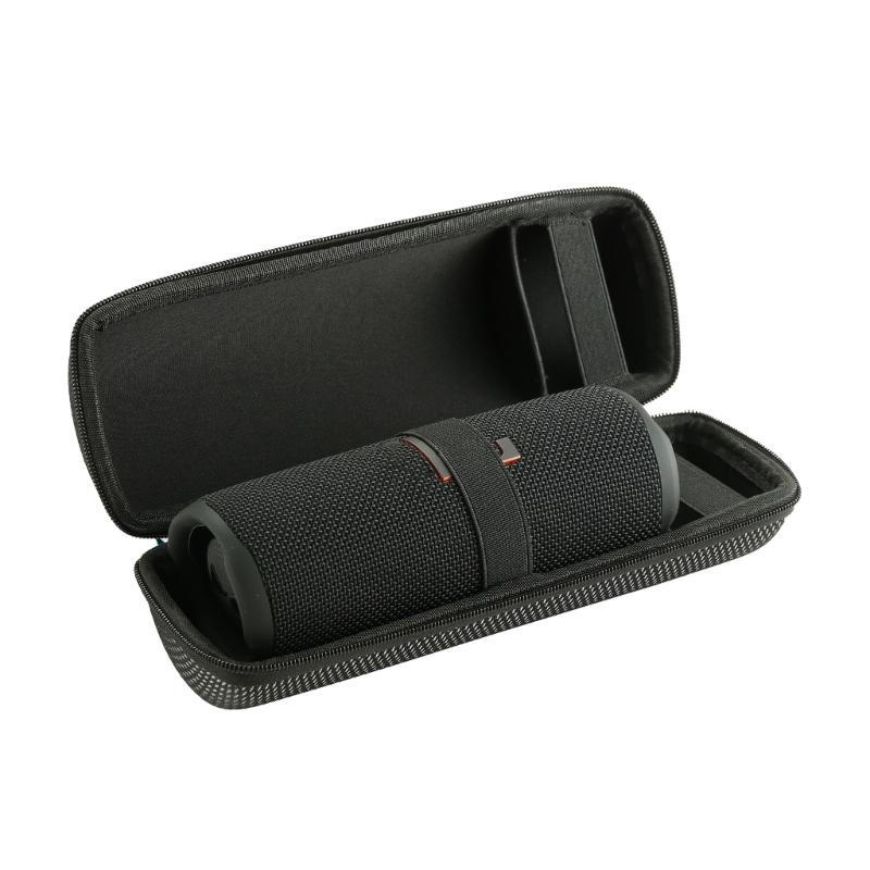 Protective Carrying Case for Flip 7 Speaker Bag with Handle Strap and Meshes Pocket for Accessories Elastics Band