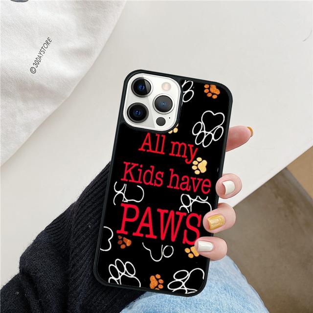 Paws Paw Pattern Cute Dog Cat Phone Case Cover For iPhone 17 Air 15 16 Pro Max 14 13 12 11 Pro Max Plus Coque