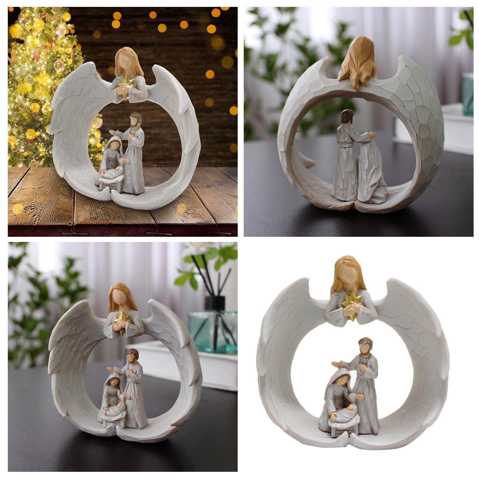 

Creative Angel Resin Decorations Character Crafts Home Decoration Handicraft Ornament Mother S Day Gift Desk Decor One Size розовый