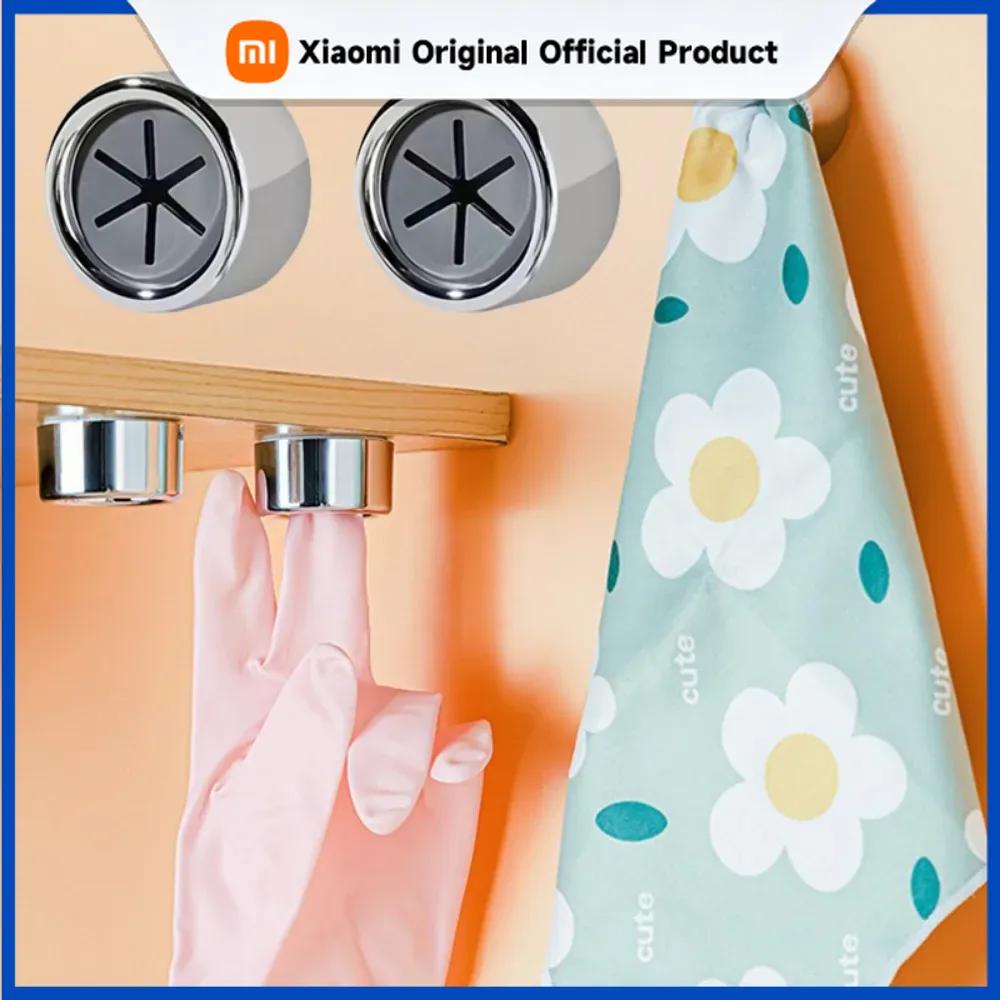Xiaomi 2PCS/4PCS Multi-purpose Circular Wall Mounted Towel Rack, Creative Non Perforated Glove and Cloth Storage Hooks