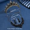 4PC Women's Fashion Gorgeous Mysterious Necklace Earrings Crown Design Zircon Set Suitable for Wedding, Party, Festival Gifts